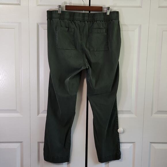 Buffalo David Bitton Green Pull On Pants Size LG Elastic Waist Gorpcore Granola - Picture 2 of 10